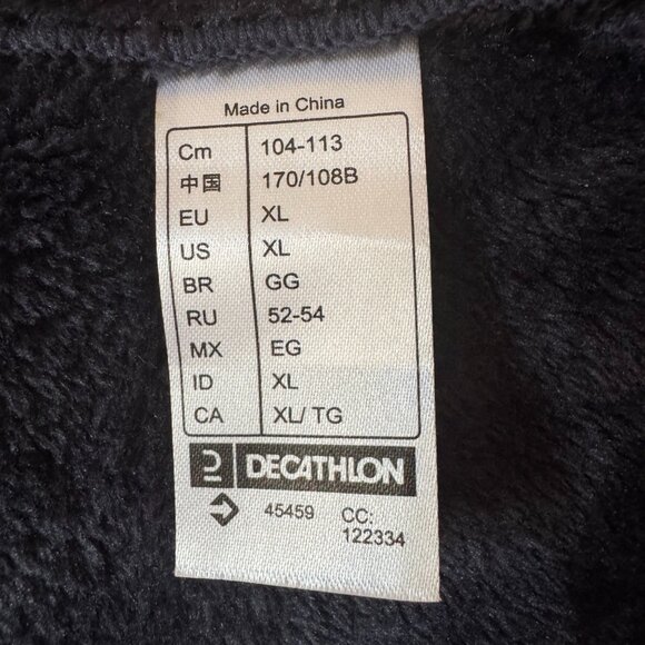 Quechua Fleece Hiking Jacket - XL - Navy - Picture 3 of 4